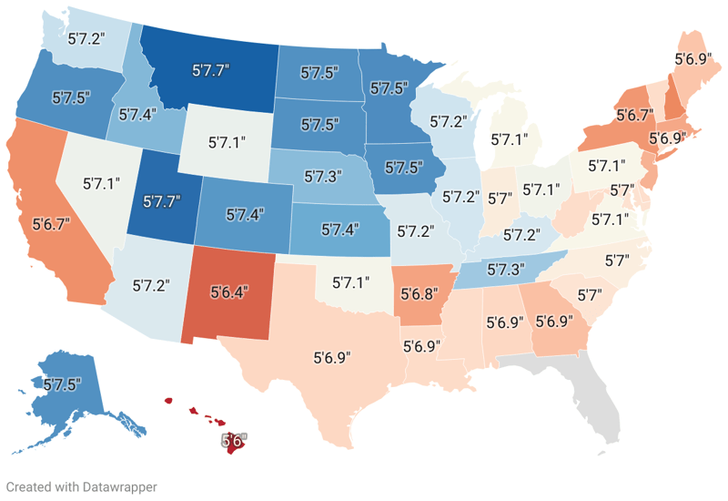 Average Height By State