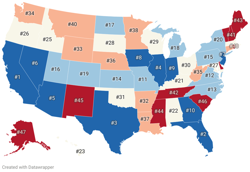 Best & Worst States for Food