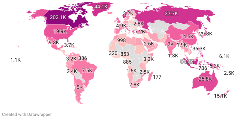 Countries by Coastline