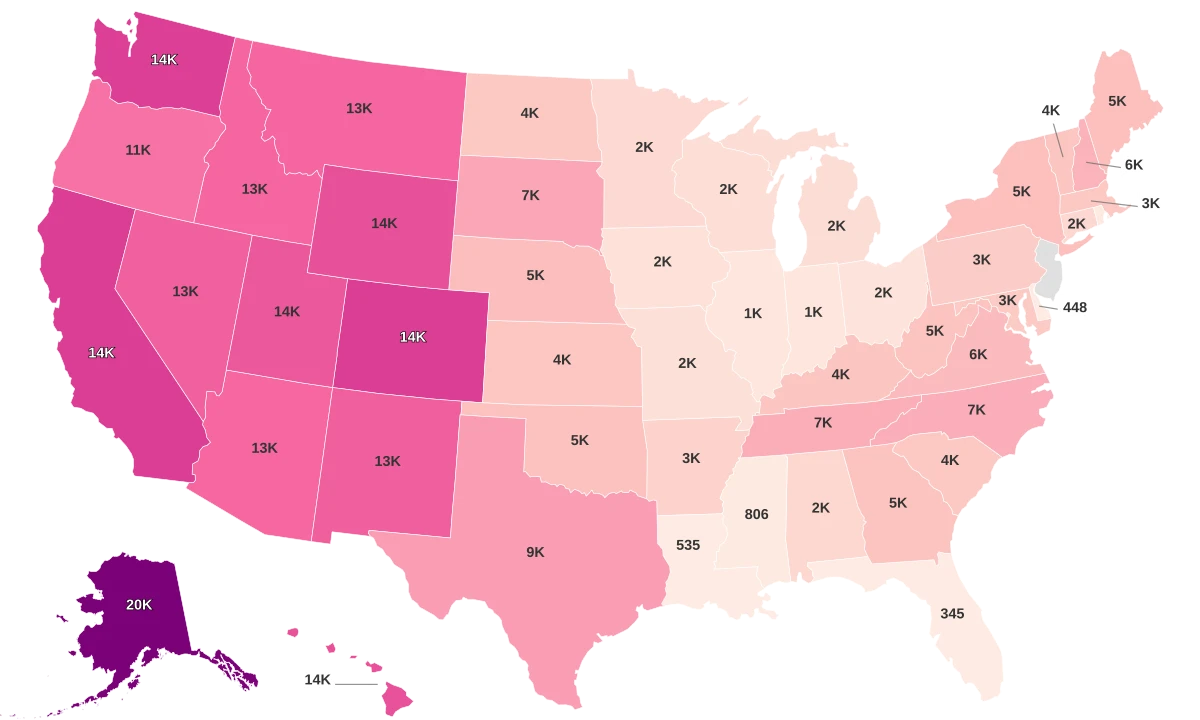 Most Mountainous States