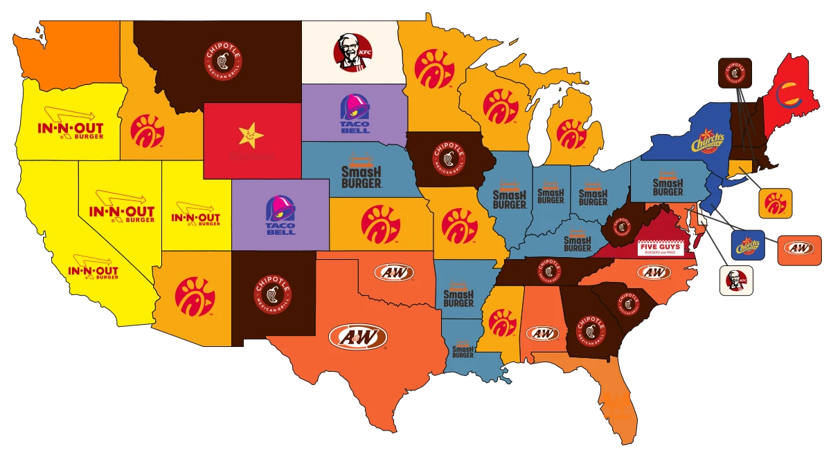 Most Popular Fast Food by State