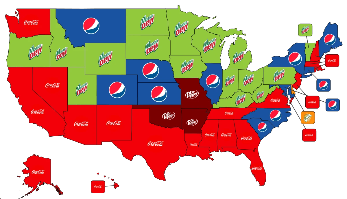 Most Popular Soda by State